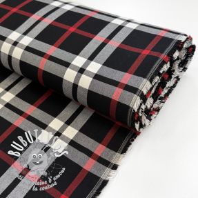 Tartan check black/white/red