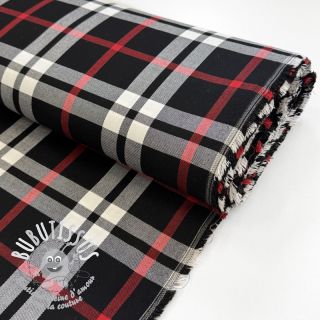 Tartan check black/white/red