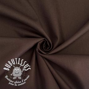 Tissu Popeline de coton dark brown 2nd class