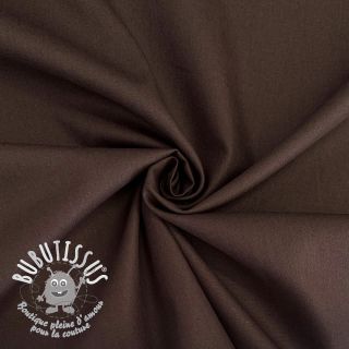 Tissu Popeline de coton dark brown 2nd class