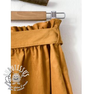 Tissu velours cotelé fin ochre