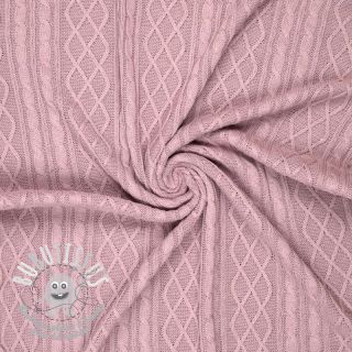 Tissu tricot Jacquard CHAIN rose