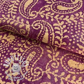 Tissu coton VOILE BATIK NEW design B violet