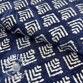 Tissu coton BATIK NEW INDIGO design C