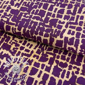 Tissu coton BATIK NEW design H violet