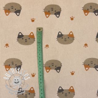 Tissu velours cotelé STRETCH Cute animals design G