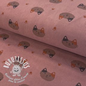 Tissu velours cotelé STRETCH Cute animals design F