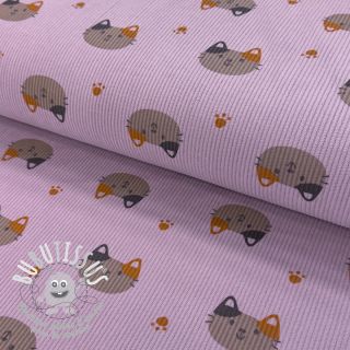 Tissu velours cotelé STRETCH Cute animals design H