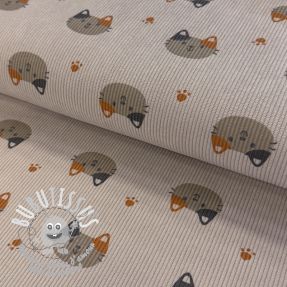 Tissu velours cotelé STRETCH Cute animals design I