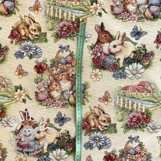 Tissu déco GOBELIN PREMIUM Blossom Bunny Garden