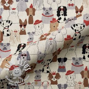 Tissu déco Linenlook Dog Dress Up