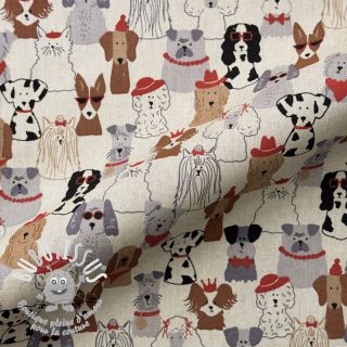 Tissu déco Linenlook Dog Dress Up