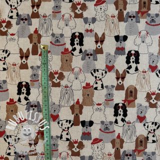 Tissu déco Linenlook Dog Dress Up