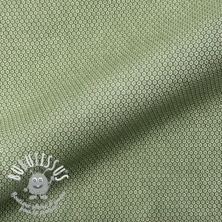 Tissu déco DOBBY Coloured Dot jungle green