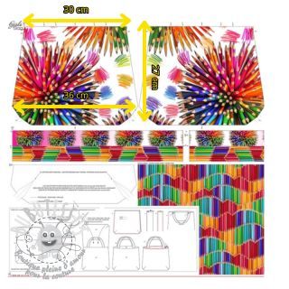 Tissu déco KIDS BAG Pencil explosion panel