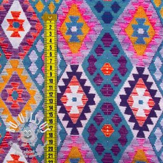 Viscose RADIANCE Geometric petrol digital print