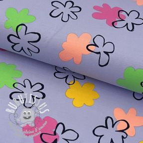 Jersey Flower prints purple