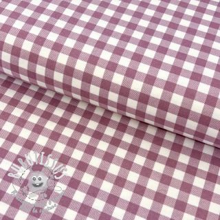 Tissu coton FLANNEL Check mauve