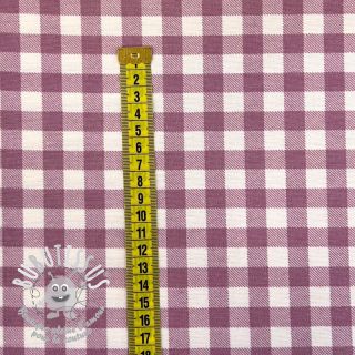 Tissu coton FLANNEL Check mauve