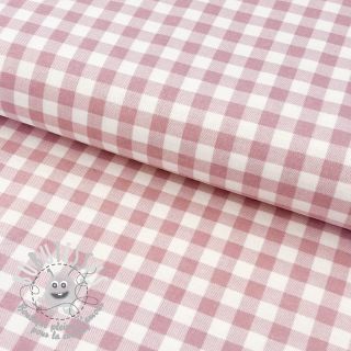 Tissu coton FLANNEL Check light pink