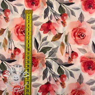 Tissu coton VOILE Love digital print