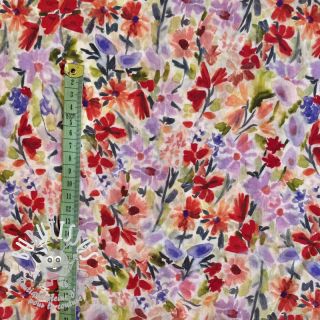 Tissu coton VOILE Purple meadow digital print