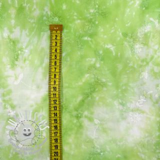 Tissu coton EMBROIDERY Tie-Dye green