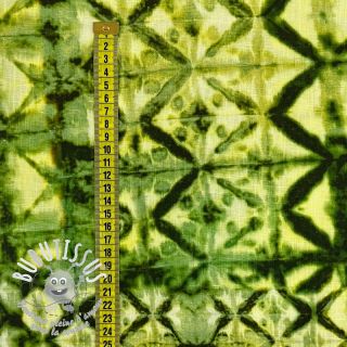 Viscose lin Shibori TIE DYE green digital print