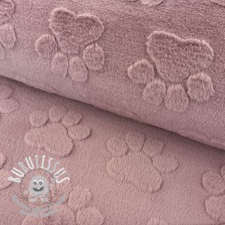 Fleece Paw prints powder pink