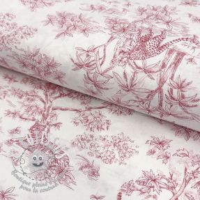 Tissu coton Acajou rouge