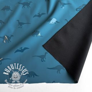 Raincoat fabric Dinosaurs blue