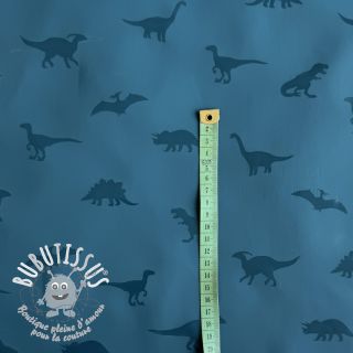 Raincoat fabric Dinosaurs blue