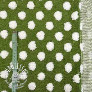 Fleece TEDDY Dots green