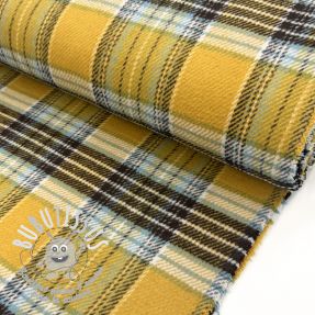 Tissu de manteau Big squares YELLOW