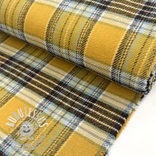 Tissu de manteau Big squares YELLOW