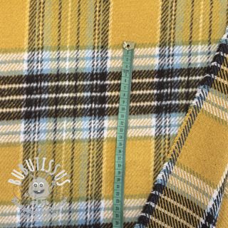 Tissu de manteau Big squares YELLOW