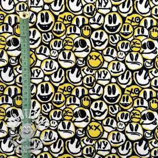 Jersey Pulling faces yellow digital print